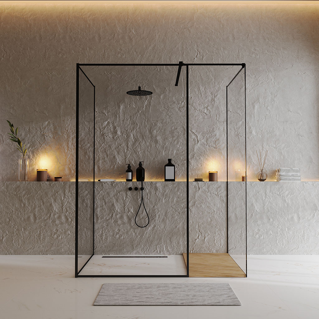 modern 3x5 walk in shower