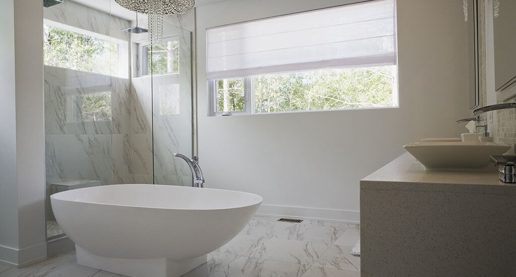 1700mm shower enclosure in a modern luxury bathroom