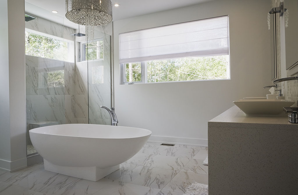1700mm shower enclosure in a modern luxury bathroom