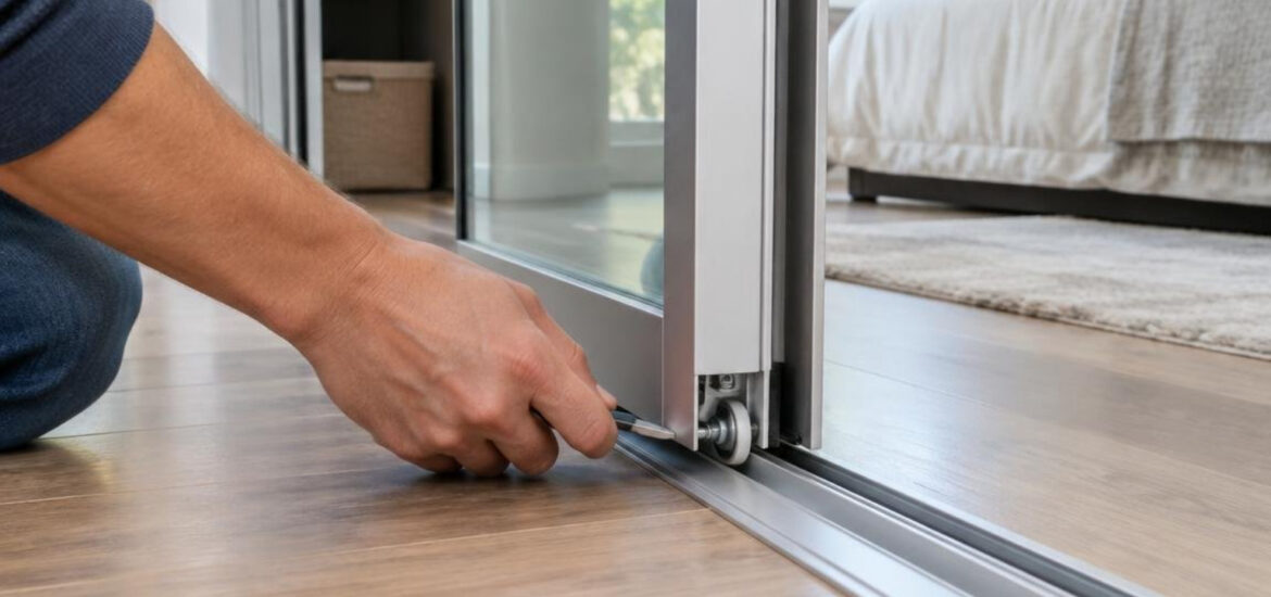 glass closet door repair