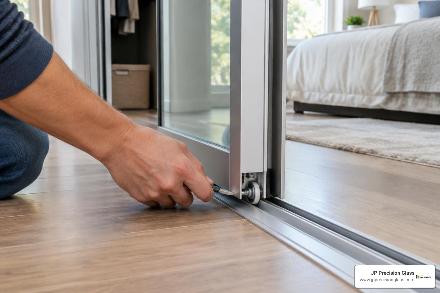 glass closet door repair
