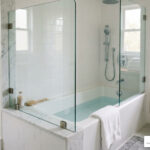half glass tub enclosure